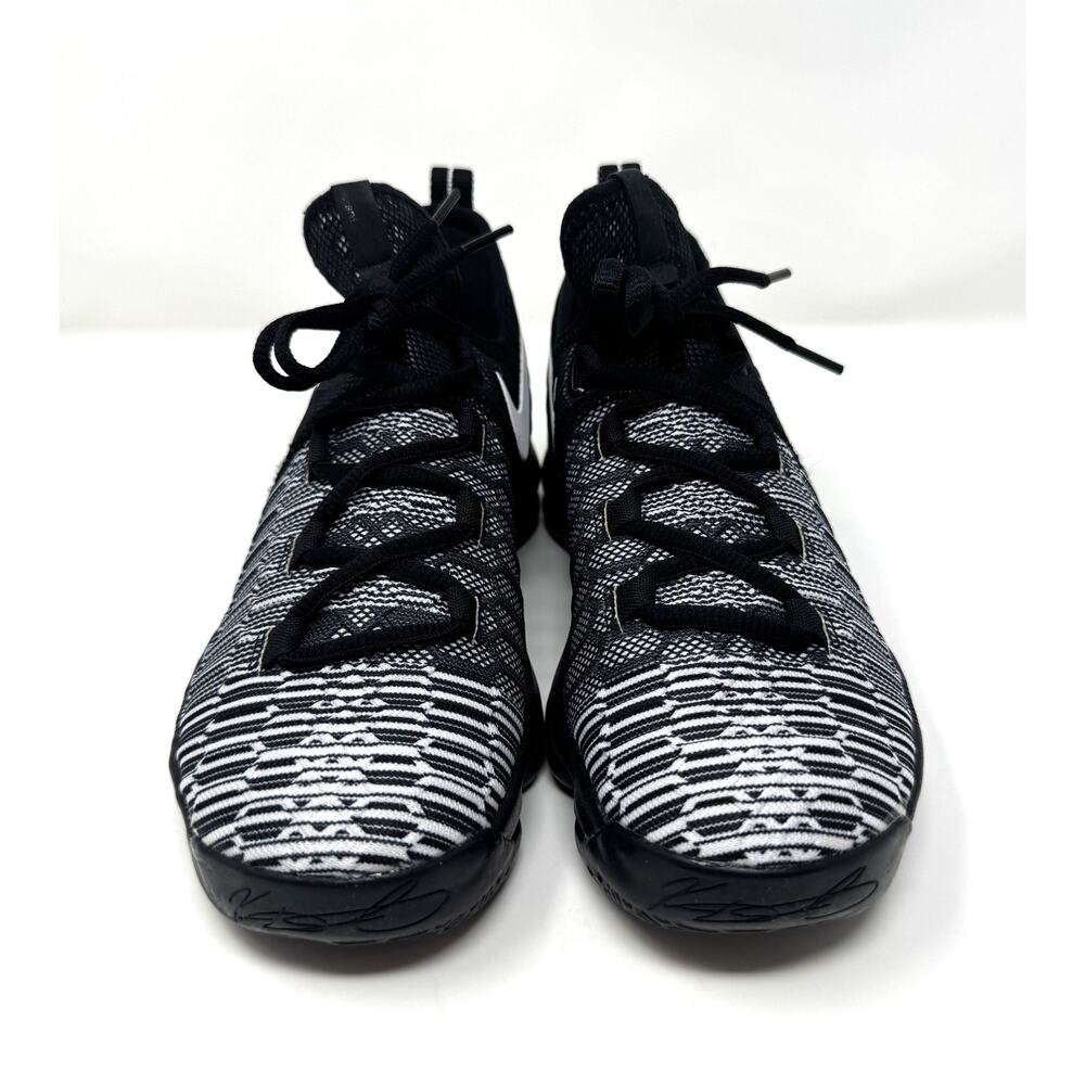 Nike Zoom KD9 Big Kids Basketball Shoes, Black/White, Size 4.5Y